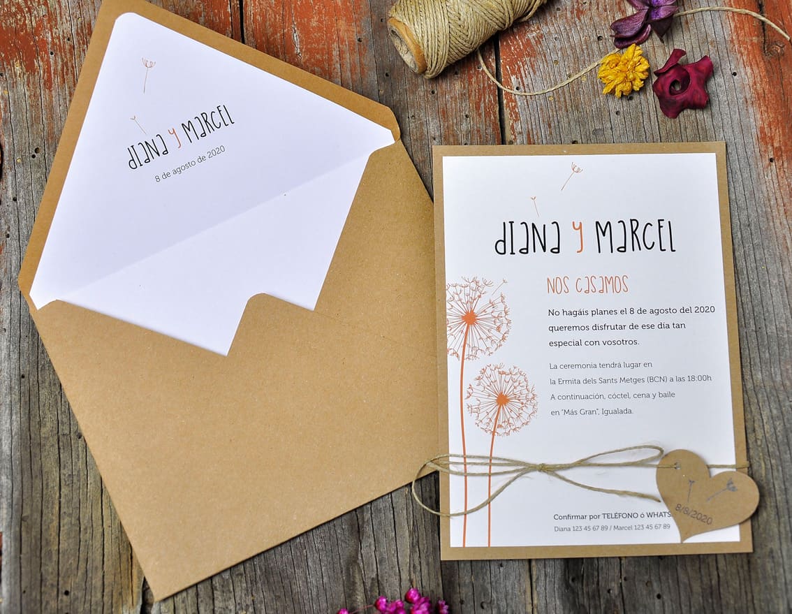 Invitación de boda Moderna Juntos for siempre - desde 1.55€