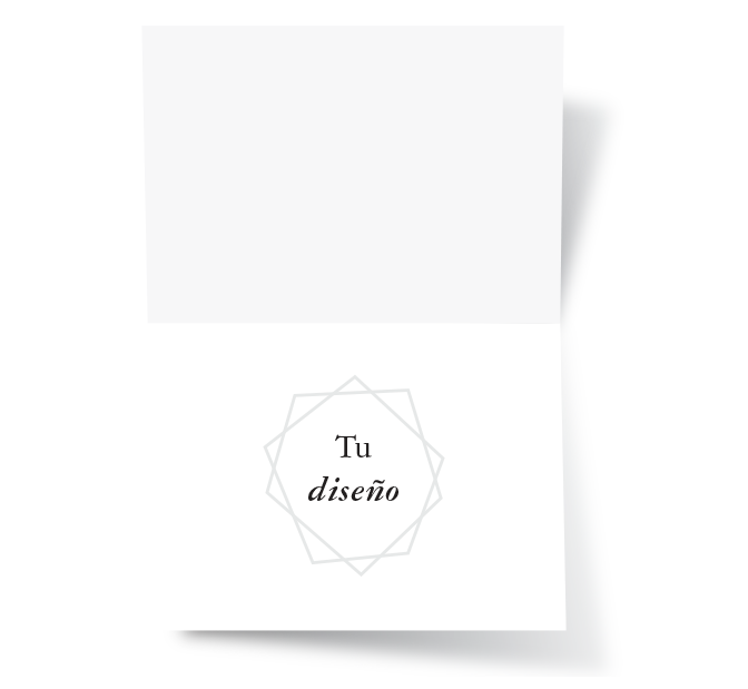 Invitación boda díptico 14x19cm horizontal cerrado