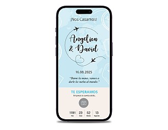 Invitación de boda digital "ARRIBAL"