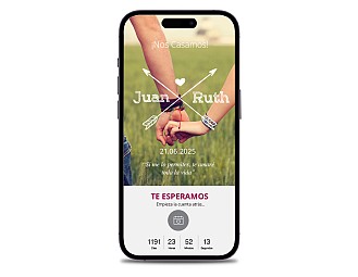 Invitación de boda digital "JUNTOS"