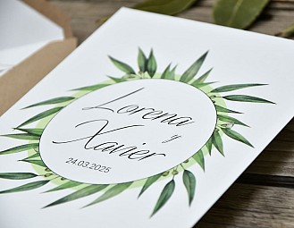 Invitaci&oacute;n de boda &ldquo;CORONA DE LAUREL&rdquo;