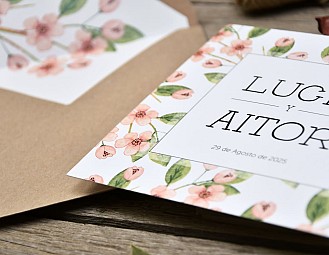 Invitaci&oacute;n de boda &ldquo;FLORES DE CEREZO&rdquo;