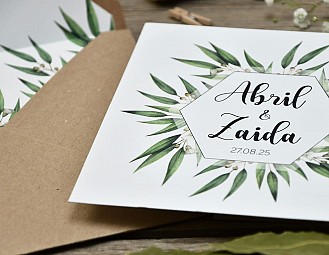 Invitación de boda “CORONA DE LAUREL”