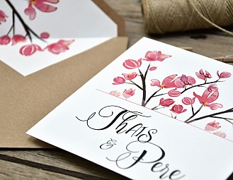 Invitaci&oacute;n de boda &ldquo;ORQU&Iacute;DEAS&rdquo;