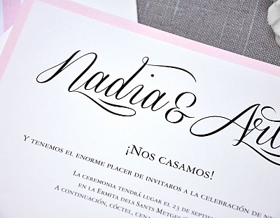 Invitación de boda "ERES MI REFUGIO"