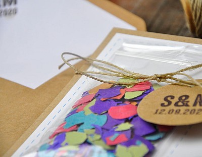 Invitaci&oacute;n de boda "AS&Iacute; ES LA LIFE"