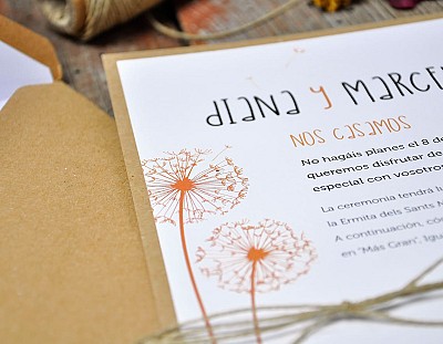 Invitaci&oacute;n de boda "JUNTOS FOR SIEMPRE"