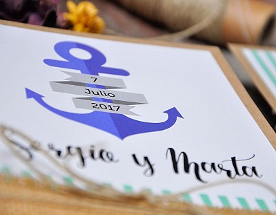 Invitaci&oacute;n de boda "MI ANCLA ERES T&Uacute;"