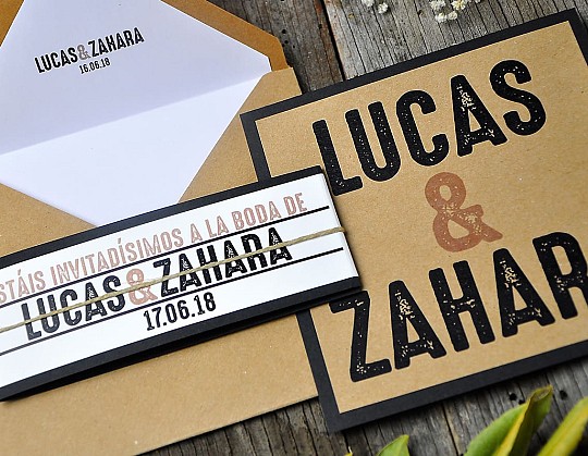 invitacion boda moderna together mola mucho 07 con decoracion - Weddingstudio invitacion-boda-moderna-together-mola-mucho-07