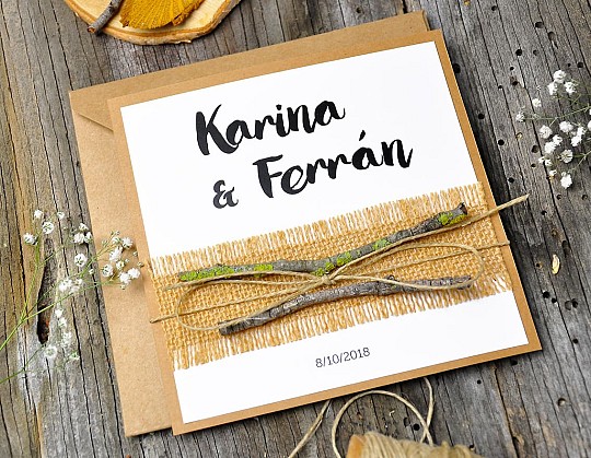 invitacion boda natura comiendote a kisses 01 original - Weddingstudio invitacion-boda-natura-comiendote-a-kisses-01