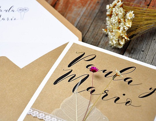invitacion boda natura flowers para ti 12 con lettering - Weddingstudio invitacion-boda-natura-flowers-para-ti-12
