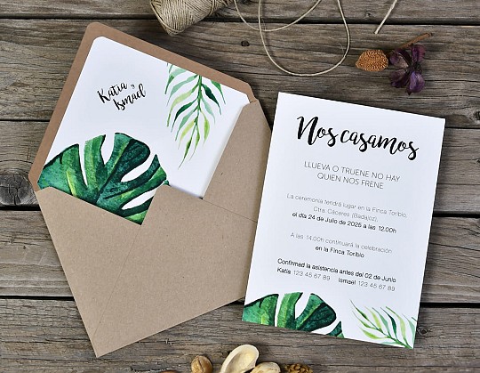 invitacion boda tropical dempasar 14 con sobre kraft pdorso - Weddingstudio invitacion-boda-tropical-dempasar-14