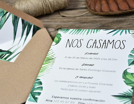 invitacion boda tropical pai 09 primer plano dorso - Weddingstudio invitacion-boda-tropical-pai-09