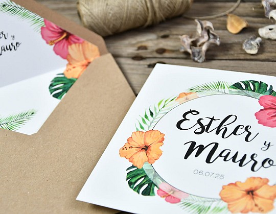 invitacion boda tropical tanah lot 06 flores bali - Weddingstudio invitacion-boda-tropical-tanah-lot-06