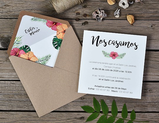 invitacion boda tropical tanah lot 11 sobre kraft - Weddingstudio invitacion-boda-tropical-tanah-lot-11
