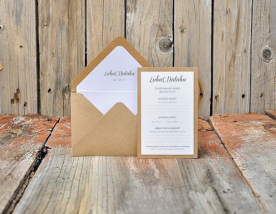 invitacion boda vintage always a tu lado 03 sobre pequeño y tarjeta - Weddingstudio invitacion-boda-vintage-always-a-tu-lado-03