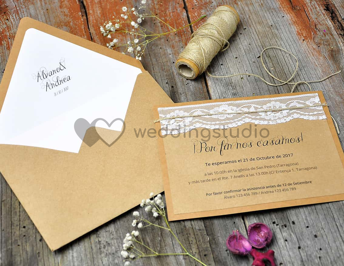 Invitación Boda Vintage |Enjoy de las pequeñas cosas ❤ Invitación Boda Vintage |Enjoy de las pequeñas cosas ❤