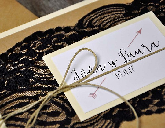 invitacion boda vintage fall in love 03 portada coin lazo decorativo - Weddingstudio invitacion-boda-vintage-fall-in-love-03