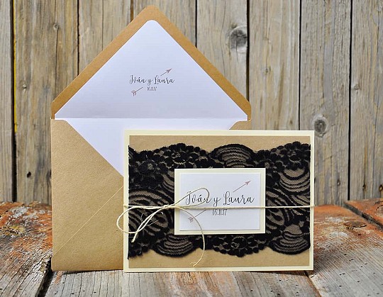 invitacion boda vintage fall in love 08 portada con sobre kraft - Weddingstudio invitacion-boda-vintage-fall-in-love-08