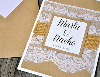 Invitación de boda "SOÑEMOS TOGETHER"