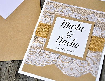 Invitaci&oacute;n de boda "MI MEDIA ORANGE"