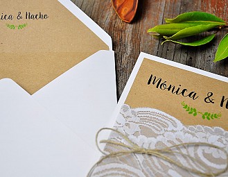 Invitación de boda "ENJOY DE LAS PEQUEÑAS COSAS"