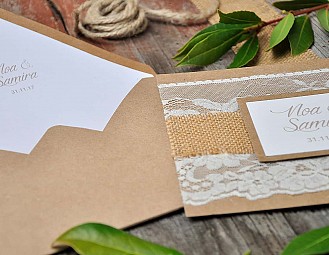 Invitación de boda "ENJOY DE LAS PEQUEÑAS COSAS"