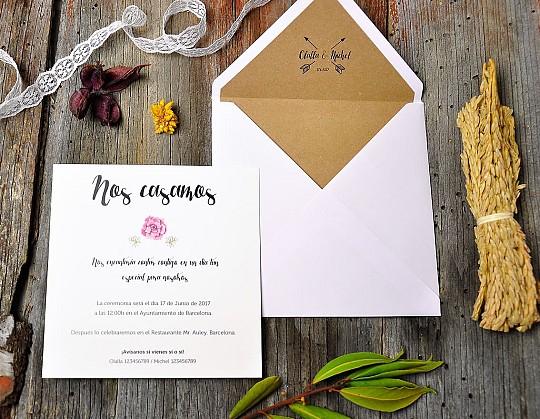 invitacion boda vintage nuestra wedding cool 16 con sobre blanco dorso - Weddingstudio invitacion-boda-vintage-nuestra-wedding-cool-16