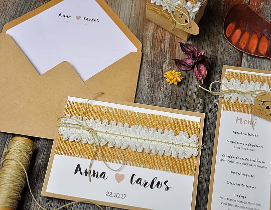 invitacion boda vintage sonemos together 07 con papeleria completa - Weddingstudio invitacion-boda-vintage-sonemos-together-07