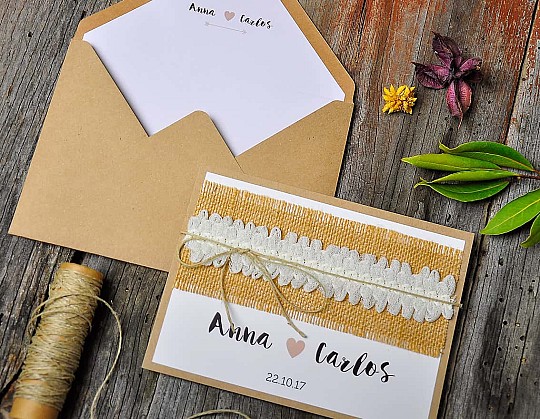 invitacion boda vintage sonemos together 15 portada con sobre kraft - Weddingstudio invitacion-boda-vintage-sonemos-together-15