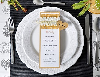 Men&uacute; de boda "CRUCEMOS LOS FINGERS"