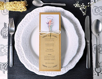 Men&uacute; de boda "SOMOS MEMORIES"