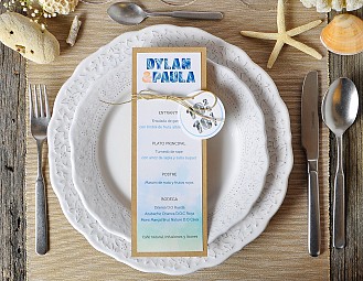 Men&uacute; de boda "TU SMILE ES LO M&Aacute;S"