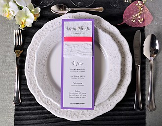 Men&uacute; de boda "WE LOVE US"