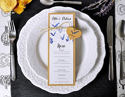 Men&uacute; de boda "WITH YOU HASTA LA LUNA"