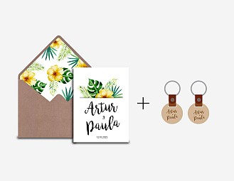 Pack 50/u invitaciones de boda + 2 llaveros personalizados FIRANUVIS WTC BARCELONA 2025