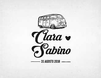 Sello boda "TRAVELLING BY BUS"