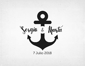 Sello boda "BEST SEA WISHES"