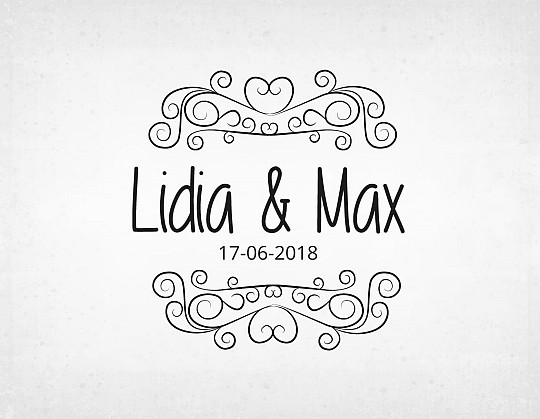 sello boda retro lidia y max - Weddingstudio sello-boda-retro-lidia-y-max