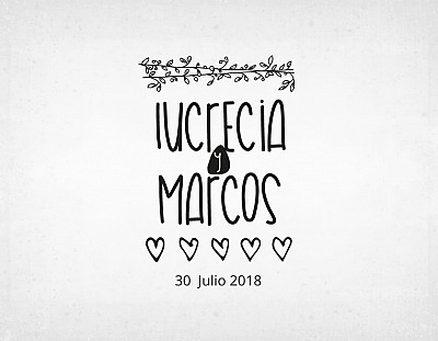Sello boda "5 HEARTS"