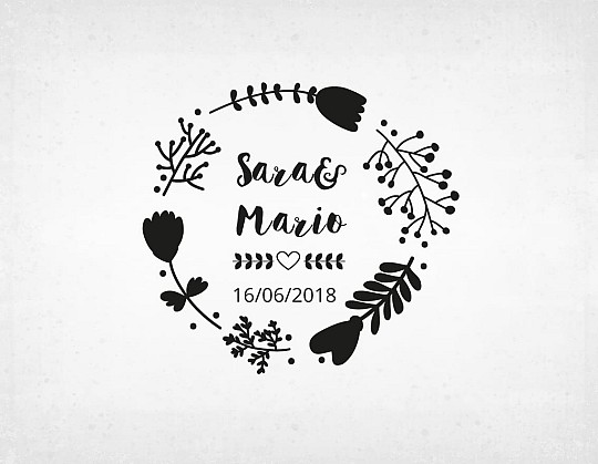 sello boda vintage sara y mario - Weddingstudio sello-boda-vintage-sara-y-mario